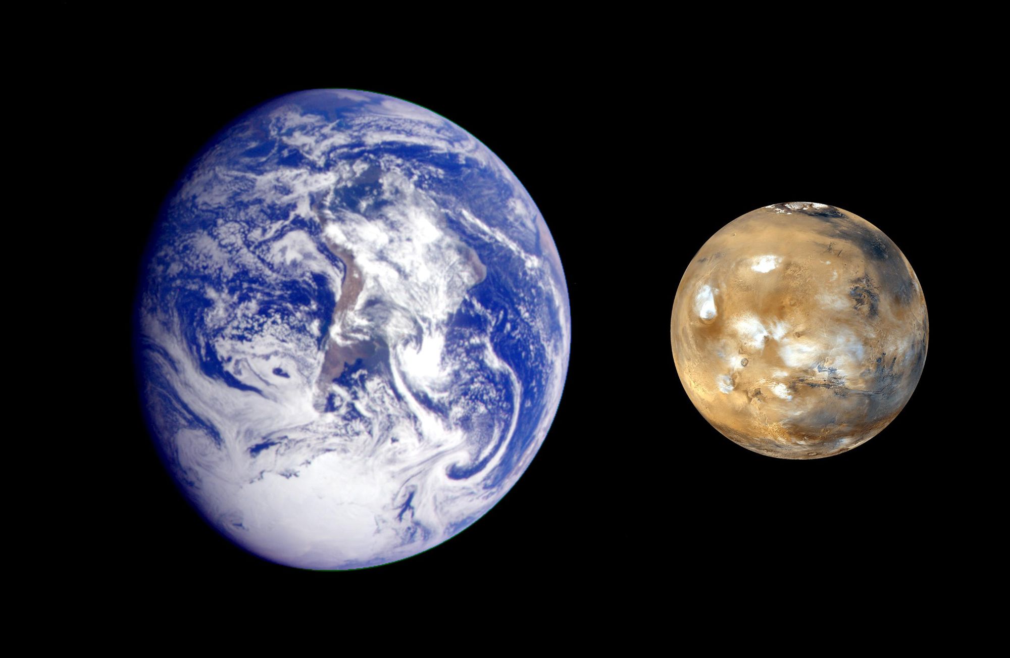 earth and mars size comparison