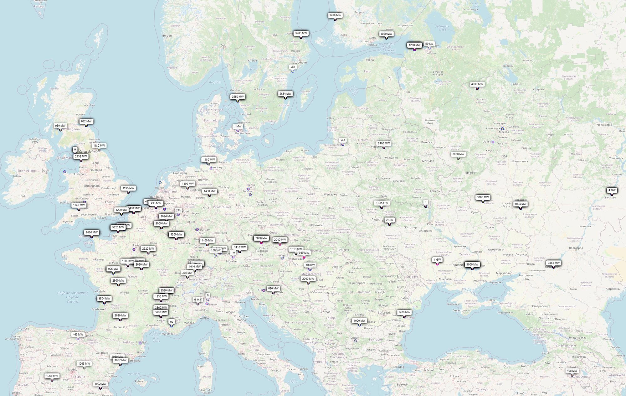 Nuclear Plants in Europe