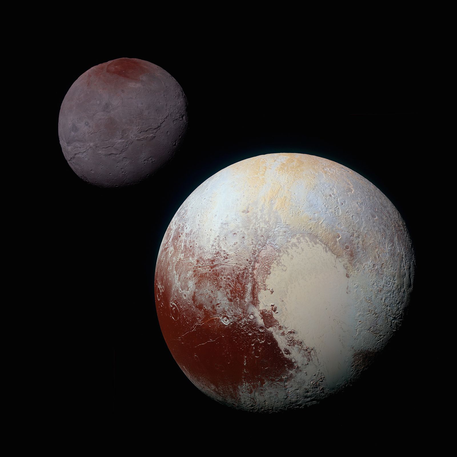 Pluto and its mood Charon