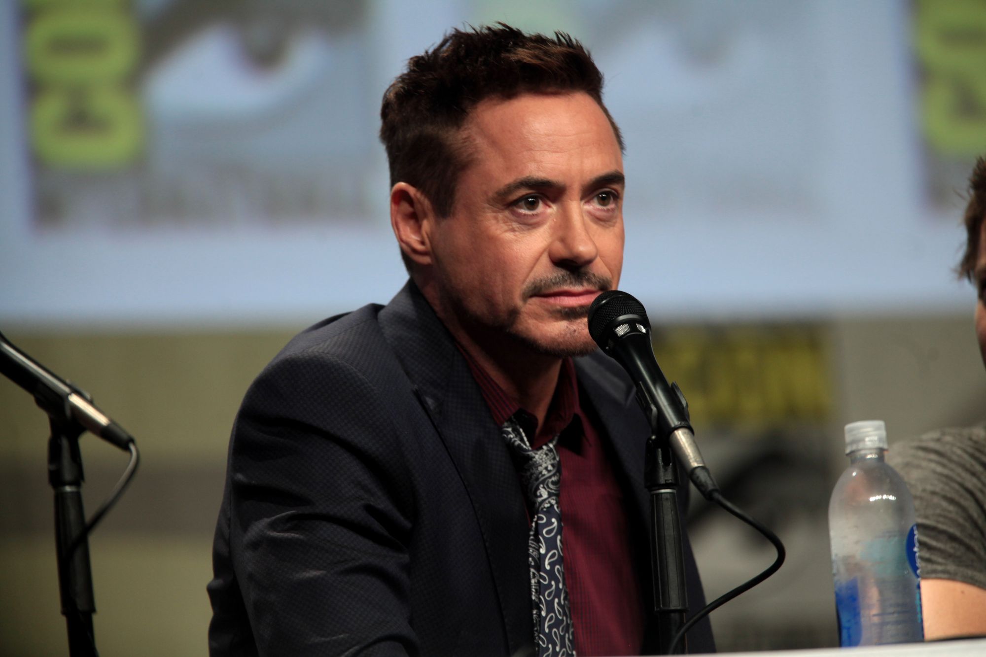 Robert Downey, Jr. speaking at the 2014 San Diego Comic Con